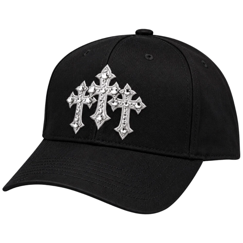 Black Silver Cross cap